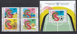 Bulgaria 1993 - World Summer Games For Deaf - SOFIA'93, Mi-Nr. 4062/65+Bl. 223, MNH** - Unused Stamps