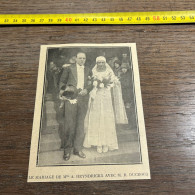 1930 GHI3 MARIAGE DE MIle Anne HEYNDRICKX AVEC M. Robert DUCROCQ La Madeleine - Collections