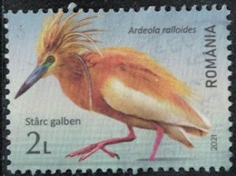 Roumanie 2021 Oblitéré Used Oiseau Ardeola Ralloides Crabier Chevelu Y&T RO 6674 SU - Used Stamps