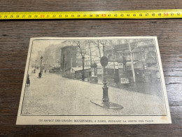 1930 GHI3 ASPECT DES GRANDS BOULEVARDS, A PARIS, PENDANT LA GREVE DES TAXIS - Collections