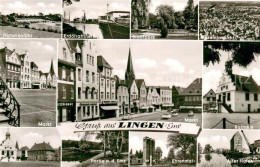 73699263 Lingen Ems Hanekenfaehr Markt Rathaus Stadtpark Ehrenmal Alter Hafen Er - Lingen