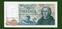 MB-IT 5000 Cristoforo Colombo 3 Caravelle Decr 20-05-1971 SPL - 5000 Lire