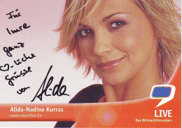 Alida Kurras (10x15 Cm)   Original Dedicated Photo - Television & Internet