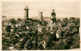 73698752 Auerbach Vogtland Die Drei Wahrzeichen Teilansicht Auerbach Vogtland - Auerbach (Vogtland)