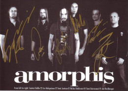 Amorphis (10x15 Cm)   Original Dedicated Photo - Cantantes Y Musicos