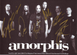 Amorphis (10x15 Cm)   Original Dedicated Photo - Chanteurs & Musiciens