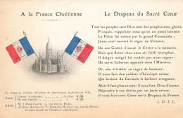 FRANCE - à La France Chrétienne - Le Drapeau Du Sacré Cœur - Carte Postale Ancienne - Sacré-Coeur