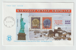 Greenland FDC 1995 Denmark Liberated Souvenir Sheet No. 1. Postal Weight Approx 40 Gramms. Please Read - FDC