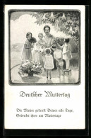 AK Deutscher Muttertag, Mutter Mit Ihren Kindern  - Muttertag