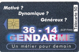 Télécarte France (08/97) 3614 Gendarme (motif, état, Unités, Etc Voir Scan) + Port - Ohne Zuordnung