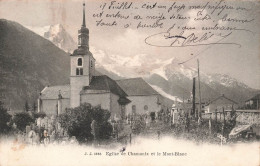 FRANCE - Chamonix - Vue Générale De L'église De Chamonix Et Le Mont Blanc - Carte Postale Ancienne - Chamonix-Mont-Blanc