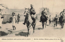 MILITARIA - Officiers D'artillerie Serbe Partant Pour La Guerre - Animé - Carte Postale Ancienne - Regimente