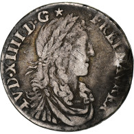 France, Louis XIV, 1/12 Écu Au Buste Juvénile, 1673, Lyon, Argent, TB+ - 1643-1715 Luis XIV El Rey Sol