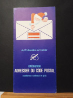 Code Postal. . Plaquette Opération "Adressier Du Code Postal" - Brieven En Documenten