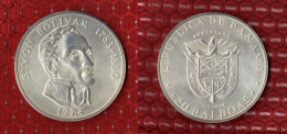 M-PA  20 Balboas 1974 Simon Bolivar SILVER - ARGENT  _4^ - Panamá