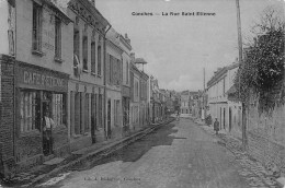 CPA 27 CONCHES / LA RUE SAINT ETIENNE / Cpa émail - Conches-en-Ouche