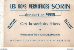 Buvard "LES BON VERMIFUGES SORIN" - Produits Pharmaceutiques