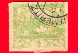 CECOSLOVACCHIA - Usato - 1918 - Praga - Castello - Hradcany A Praga - 5 - Used Stamps