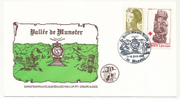 Env Affr 1,20F Croix Rouge  0,80 Sabine - Vallée De Münster - La Vallée Fête Son Train - 68 MUNSTER - 11/12 Juin 1968 - Commemorative Postmarks