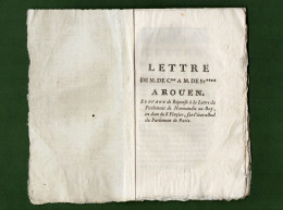 L-FR VOLTAIRE Lettre De M. De C°° à M. De ST°°°° à Rouen 1771 - 1701-1800