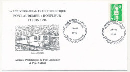 FRANCE => Env. Lllustrée - 2,70F Briat - 1er Anniversaire Du Train Touristique Pont-Audemer / Honfleur 23 Juin 1996 - Trains
