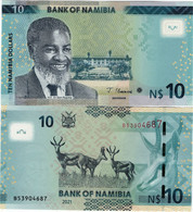 NAMIBIA       10 Dollars       P-16[b]       2021       UNC - Namibie