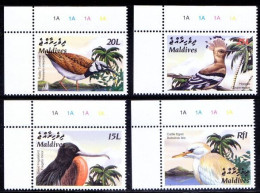 Maldives 2003 MNH 4v, Colour Guide, Water Birds, Hoopoe, Turnstone, Cattle Egret. Great Frigate Hoopoe - Albatrosse & Sturmvögel