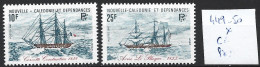 NOUVELLE-CALEDONIE 449-50 * Côte 6.20 € - Unused Stamps