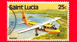 ST. LUCIA -  Usato - 1984 - Trasporto - Aereo - Islander -25 - St.Lucie (1979-...)