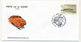 Env. Illustrée Affr 2,10F TGV Postal - Fête De La Gare - 39 DOLE - 28 Mai 1988 - Eisenbahnen