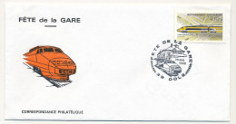 Env. Illustrée Affr 2,10F TGV Postal - Fête De La Gare - 39 DOLE - 28 Mai 1988 - Trenes