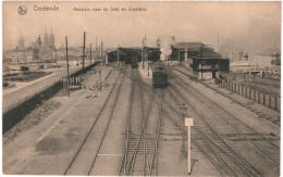 CPA Carte Postale Belgique Oostende Aanzicht Naar De Stad En Zeestatie   VM77984ok - Oostende