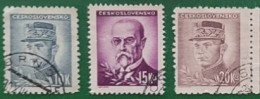 CECOSLOVACCHIA   1945 STEFANIK-MASARYK - Used Stamps