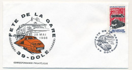 Env. Illustrée Affr 2,20F Mulhouse Musées Techniques - Fête De La Gare - 39 DOLE - 28 Mai 1988 - Trains