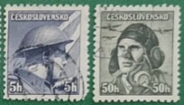 CECOSLOVACCHIA   1945 SOLDATS-SOLDATI  YT 387-393 - Used Stamps