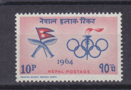 Jeux Olympiques - Tokyo 64 - Nepal - Yvert 167 ** - Drapeaux - Flamme Olympique - Valeur 1,50 Euros - Verano 1964: Tokio