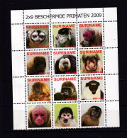 SURINAM-2009-MONKEYS-BLOCK-MNH. - Singes