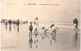 CPA Carte Postale Belgique Ostende Les Enfants à La Plage Début 1900  VM77990ok - Oostende