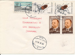 Romania Cover Sent To Denmark Cluj 17-4-1997 With More Topic Stamps - Cartas & Documentos