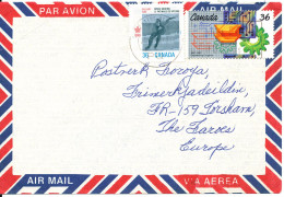 Canada Air Mail Cover Sent To Faroe Islands - Posta Aerea