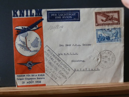 106/204   LETTRE INDOCHINE 1° VOL SAIGON BATAVIA  1938 - Airmail