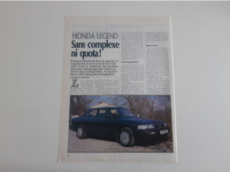 Honda Legend - Coupure De Presse Automobile - Voitures