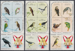 CUBA 1970. NAVIDADES. CRISTMAS.  AVES. BIRDS. MNH. EDIFIL 1812/26 - Ongebruikt