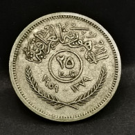 25 FILS ARGENT 1959 IRAK / SILVER - Irak