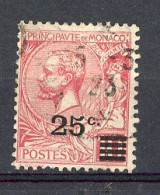 MONACO - Yv. N°52  (o) 25c + 10c Rose Albert Ier  Cote 1,3 Euro BE  2 Scans - Used Stamps