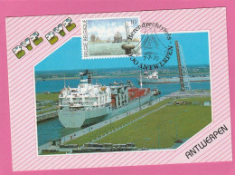 Carte Maximum - Belgique - 1990 - Port D'Anvers - 1981-1990