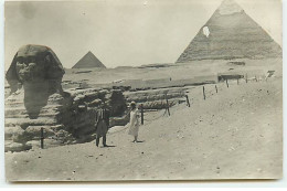 Egypte - RPPC - Pyramide De Gizeh - Sphinx - Pyramids