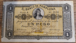 P#S711 - 1 Peso Colombia (Pamplona) 1883 - XF!! VERY RARE!! - Colombia