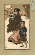 Illustrateur - Ethel Parkinson - MM Vienne N°195 - Une Femme Marchant Dans La Neige, Accompagnée D'un Garçon - Parkinson, Ethel