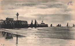 FRANCE - Boulogne Sur Mer - Vue Sur Les Jetées - Effet De Nuit -  Carte Postale Ancienne - Boulogne Sur Mer